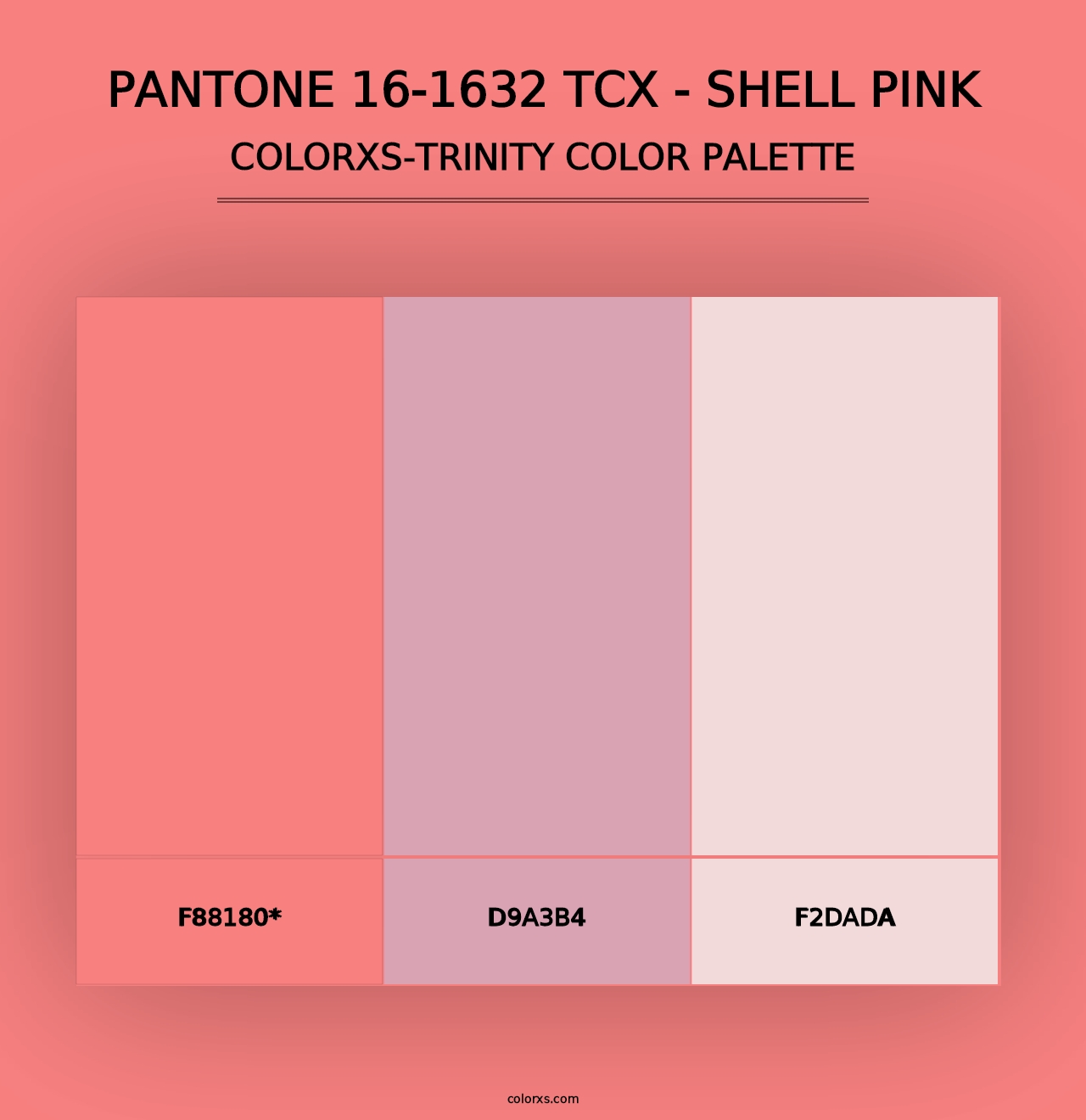 PANTONE 16-1632 TCX - Shell Pink - Colorxs Trinity Palette