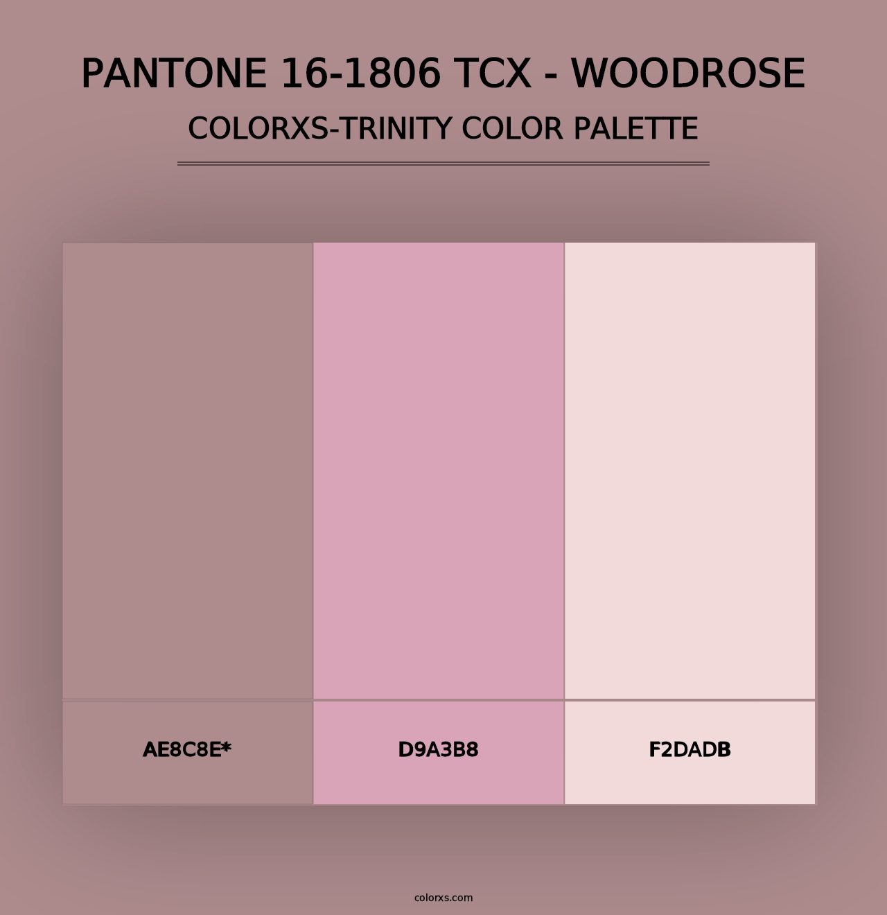 PANTONE 16-1806 TCX - Woodrose - Colorxs Trinity Palette