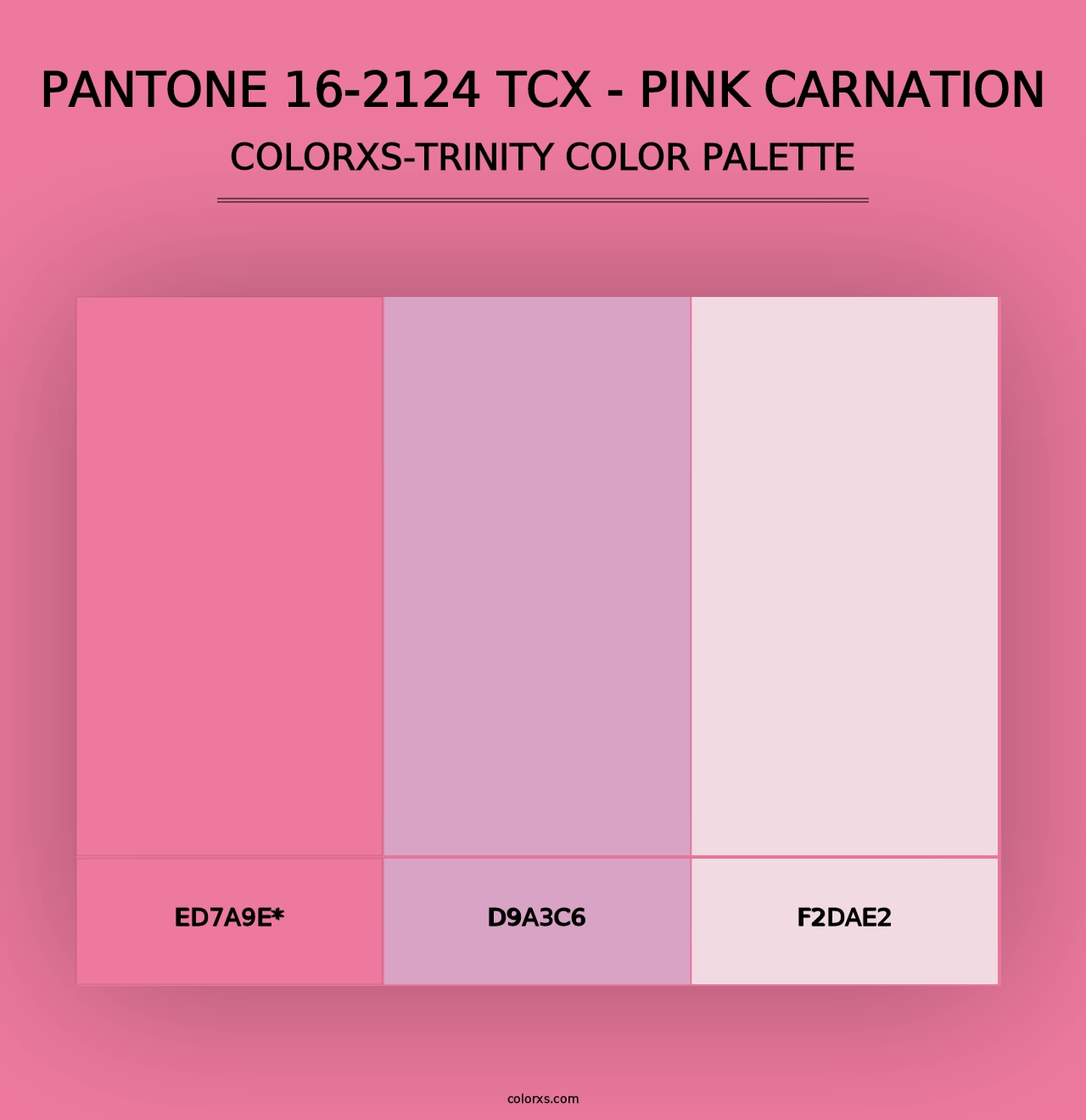 PANTONE 16-2124 TCX - Pink Carnation - Colorxs Trinity Palette