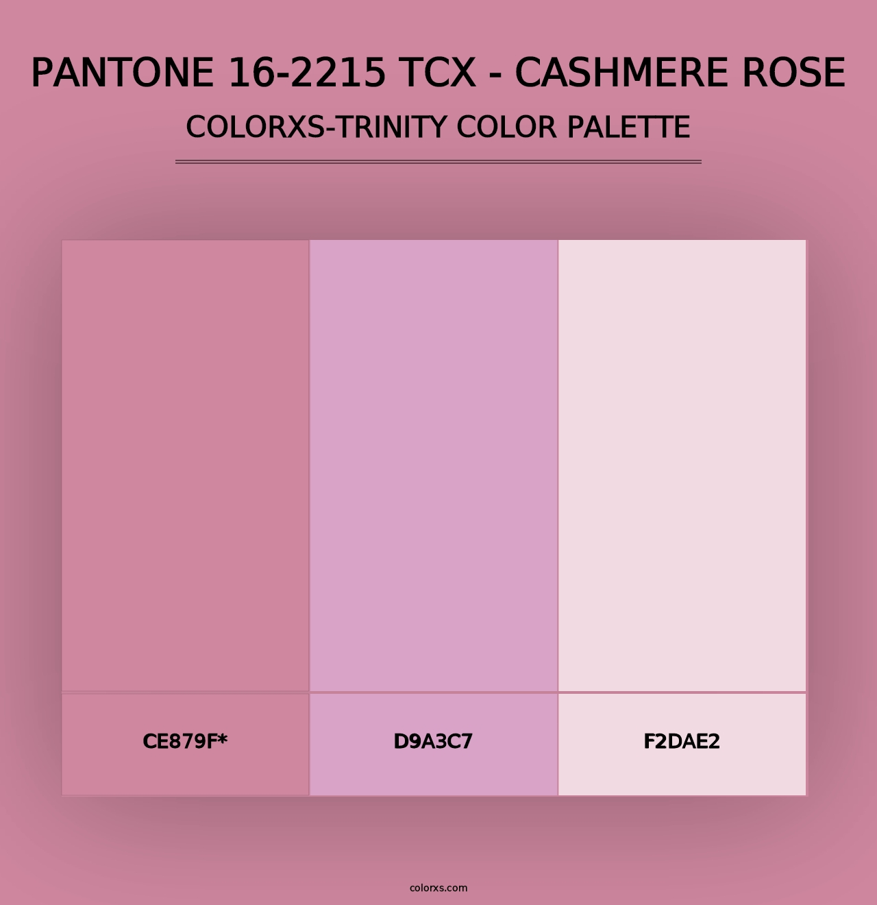 PANTONE 16-2215 TCX - Cashmere Rose - Colorxs Trinity Palette