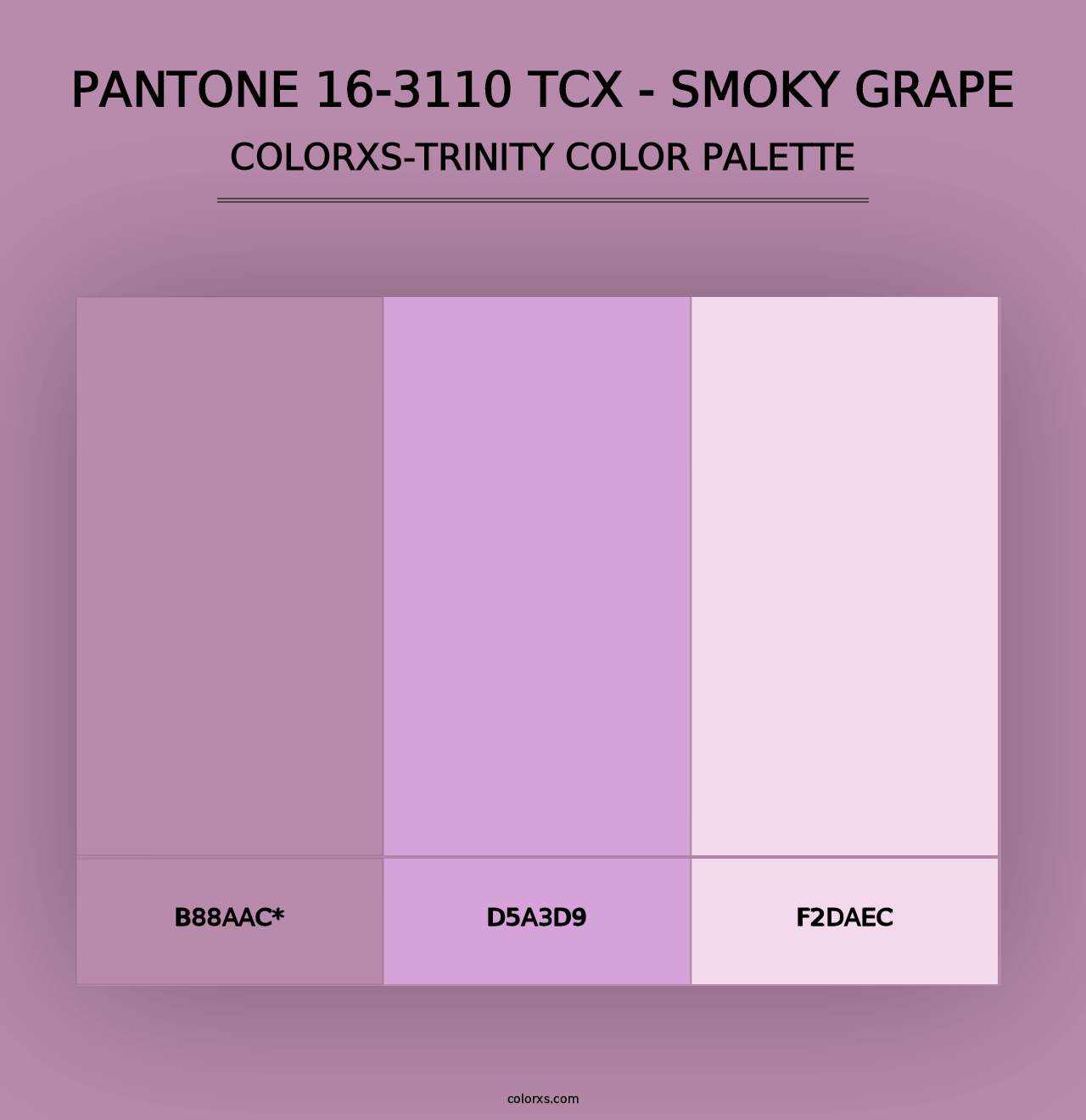 PANTONE 16-3110 TCX - Smoky Grape - Colorxs Trinity Palette