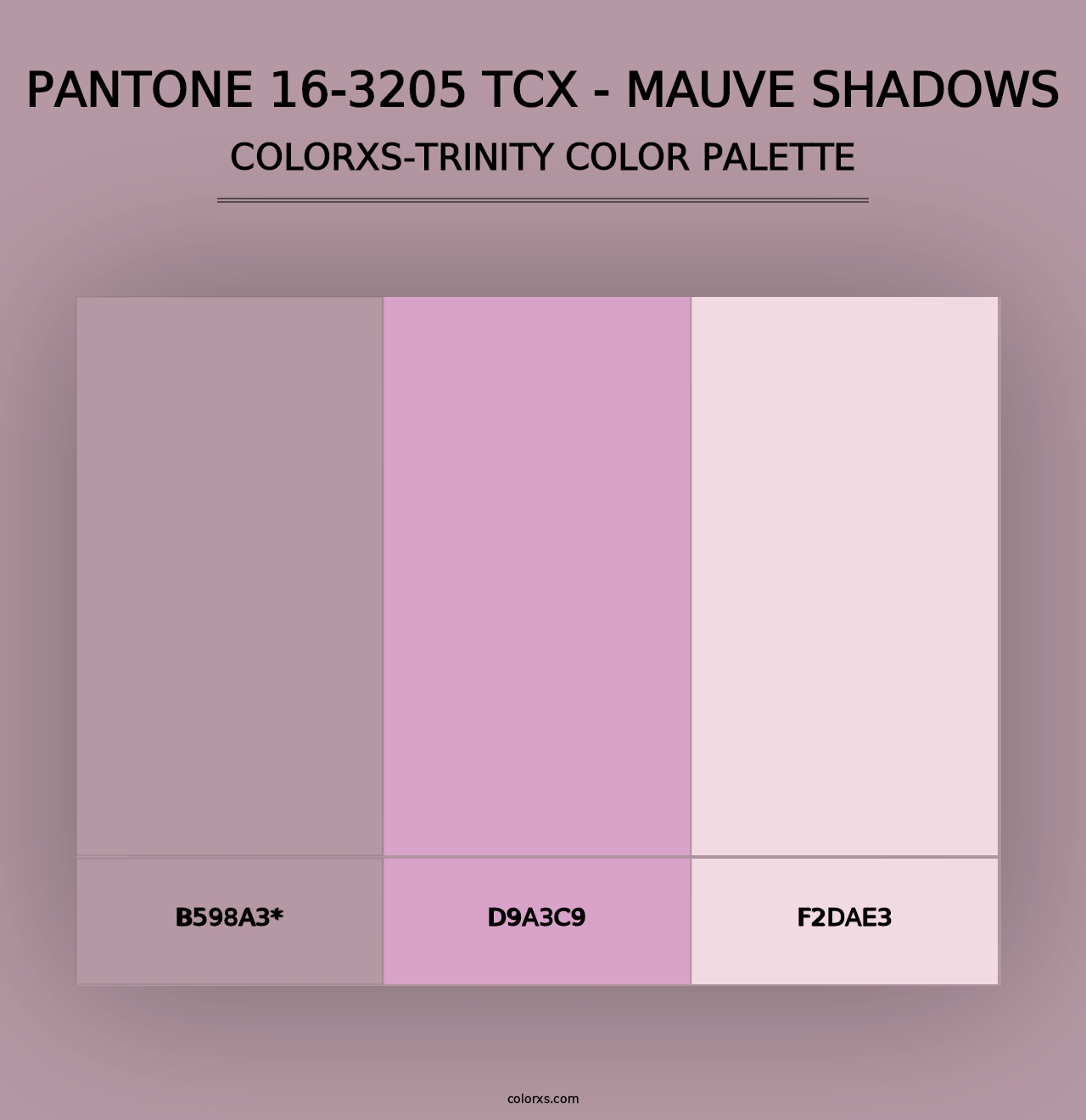 PANTONE 16-3205 TCX - Mauve Shadows - Colorxs Trinity Palette