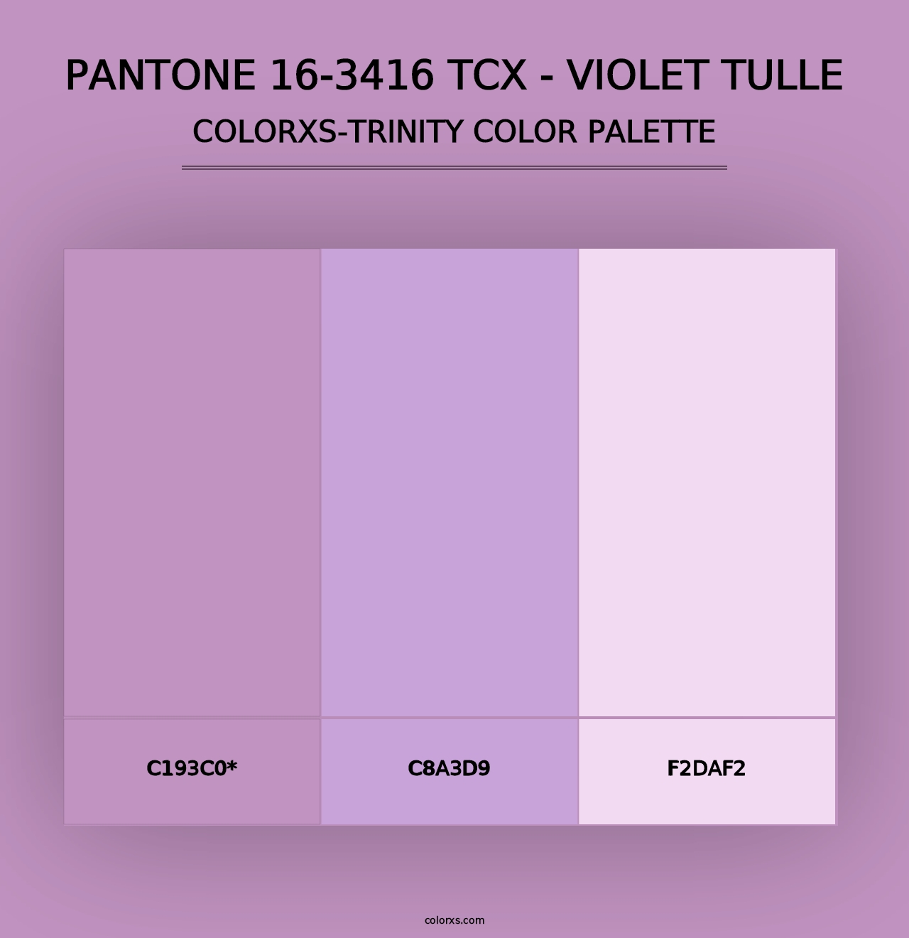 PANTONE 16-3416 TCX - Violet Tulle - Colorxs Trinity Palette