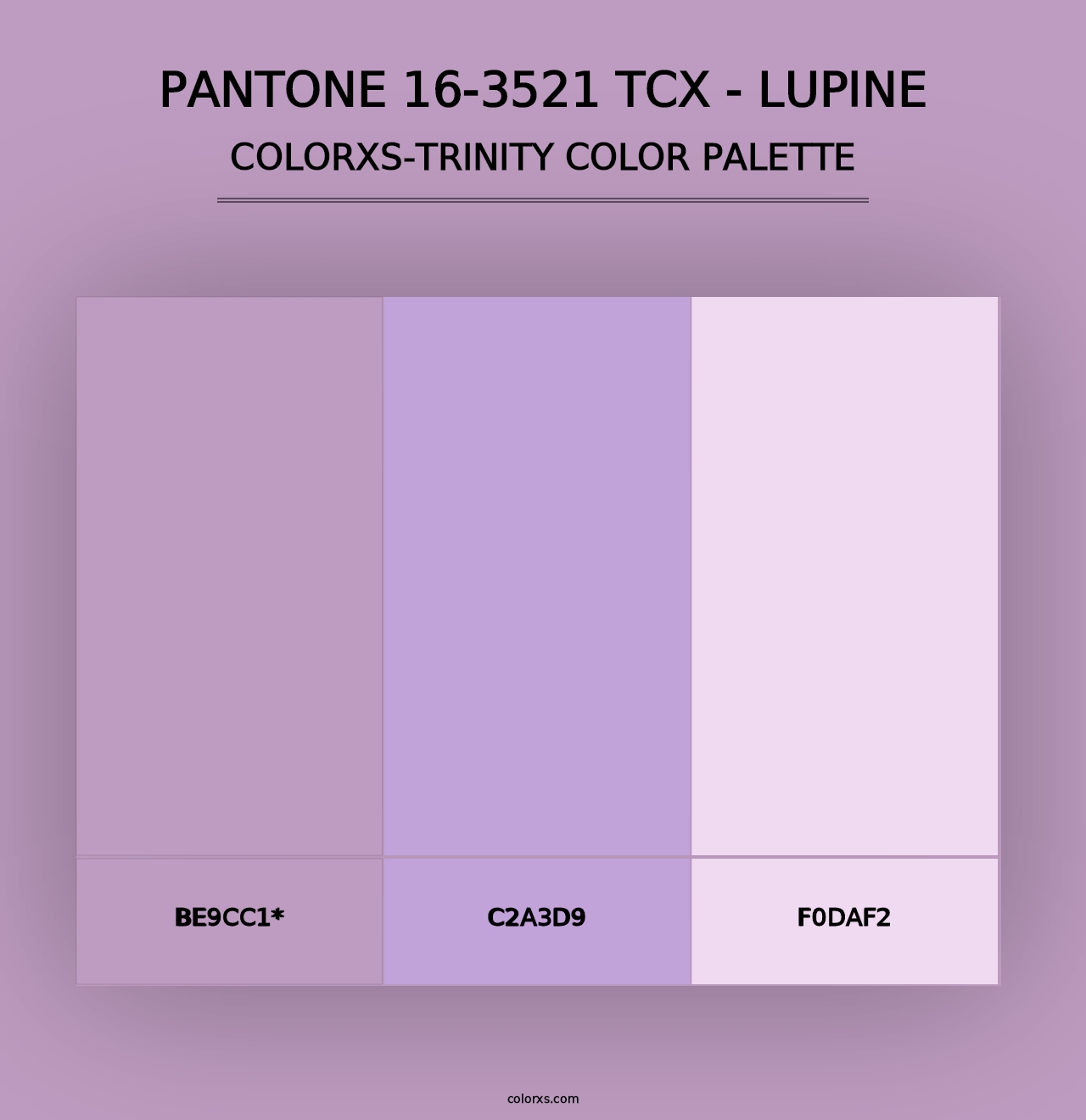 PANTONE 16-3521 TCX - Lupine - Colorxs Trinity Palette