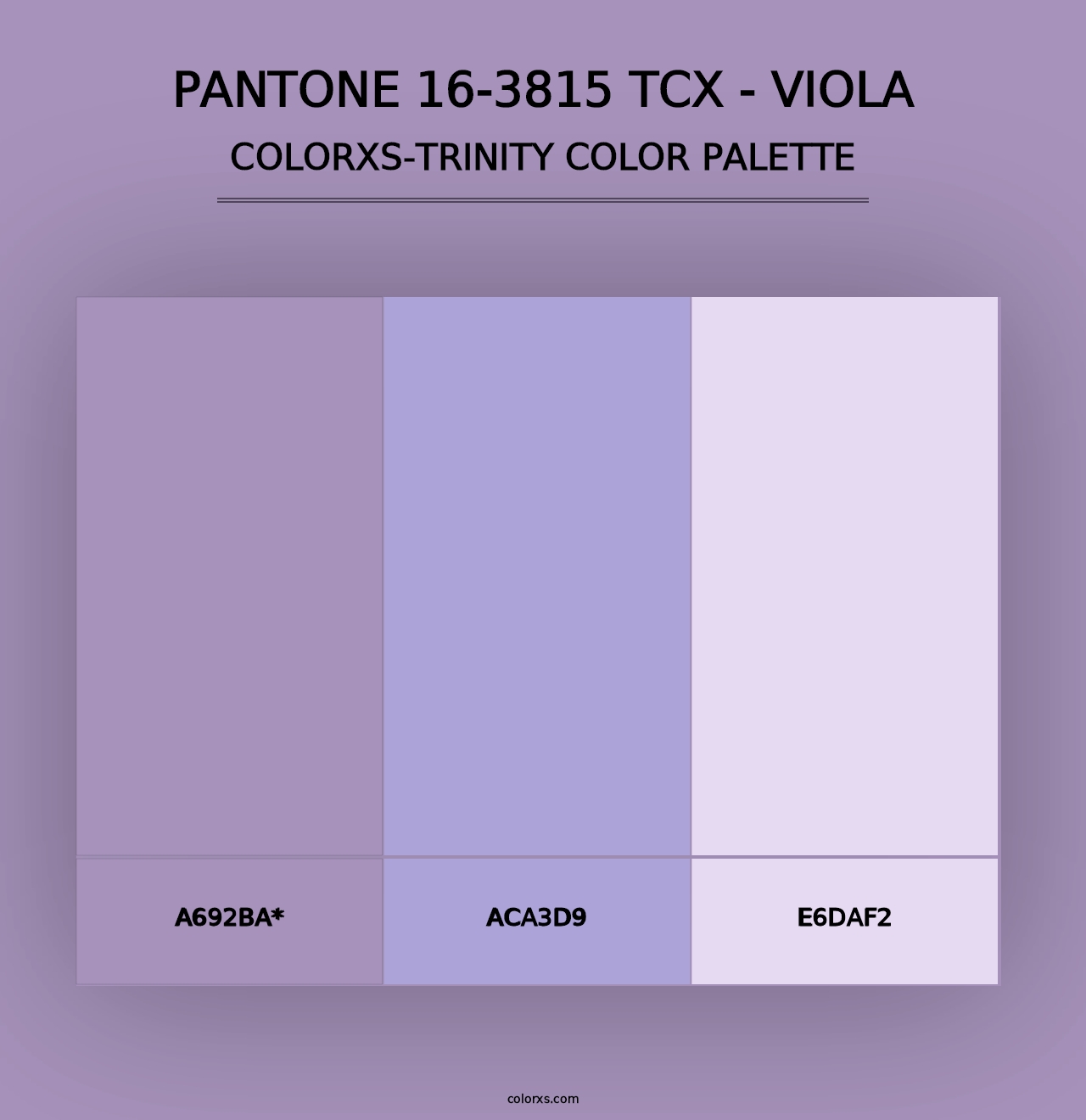 PANTONE 16-3815 TCX - Viola - Colorxs Trinity Palette