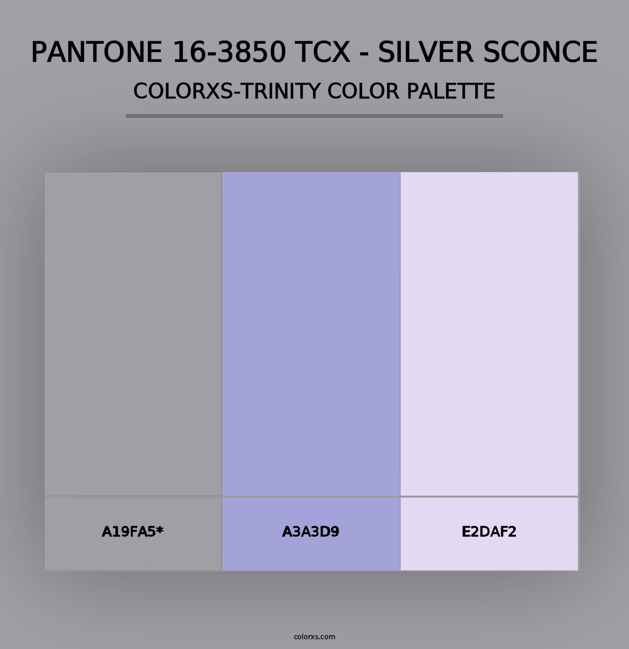 PANTONE 16-3850 TCX - Silver Sconce - Colorxs Trinity Palette