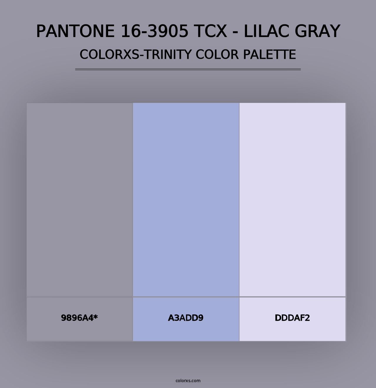 PANTONE 16-3905 TCX - Lilac Gray - Colorxs Trinity Palette