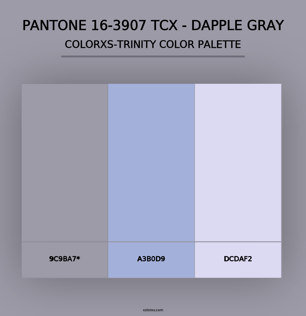 PANTONE 16-3907 TCX - Dapple Gray - Colorxs Trinity Palette