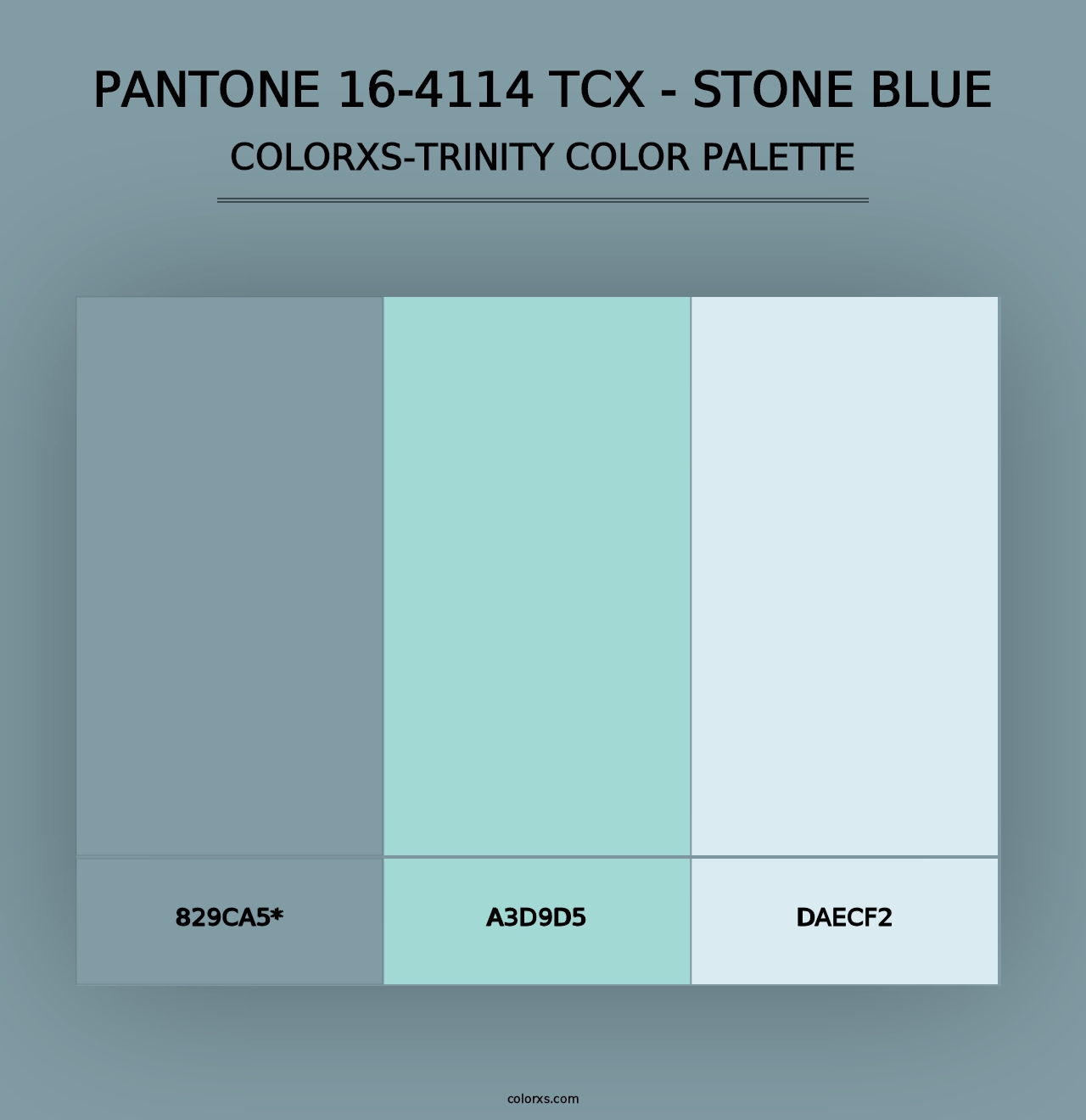 PANTONE 16-4114 TCX - Stone Blue - Colorxs Trinity Palette