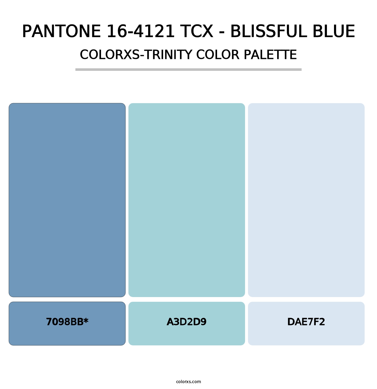 PANTONE 16-4121 TCX - Blissful Blue - Colorxs Trinity Palette