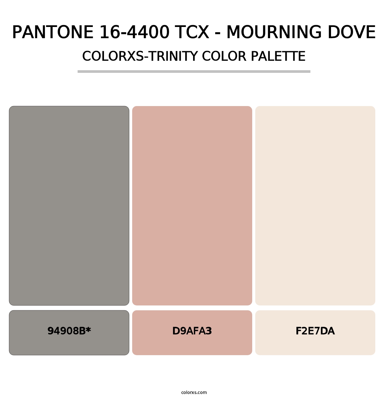 PANTONE 16-4400 TCX - Mourning Dove - Colorxs Trinity Palette