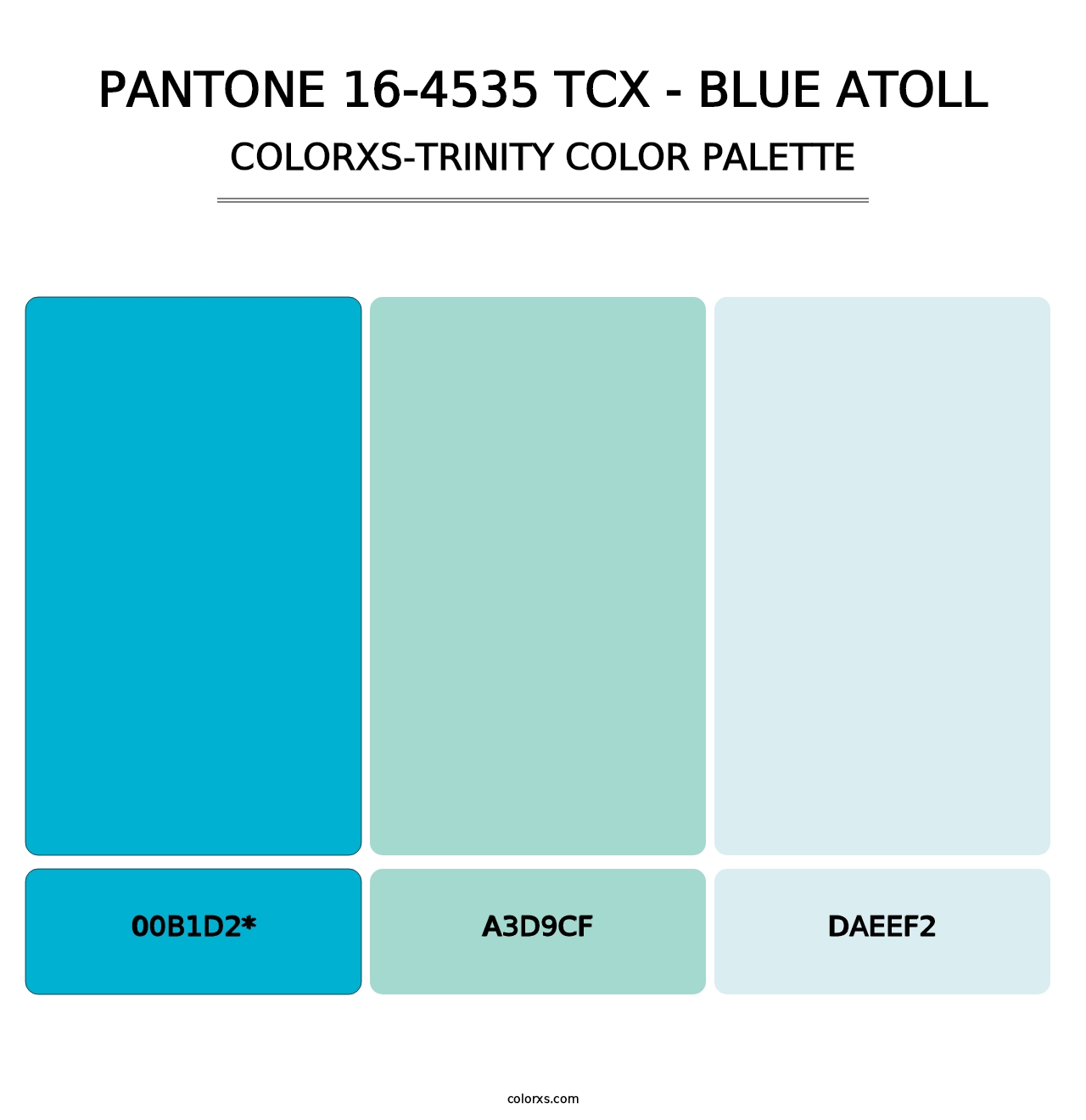 PANTONE 16-4535 TCX - Blue Atoll - Colorxs Trinity Palette