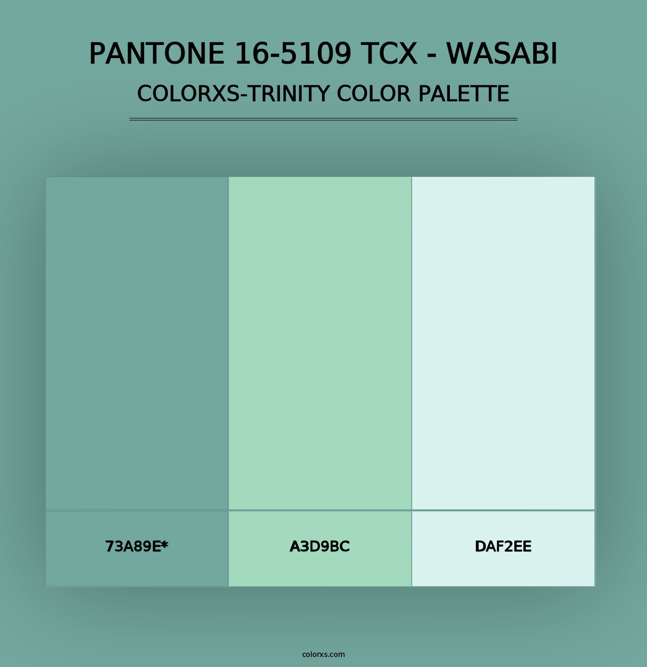 PANTONE 16-5109 TCX - Wasabi - Colorxs Trinity Palette