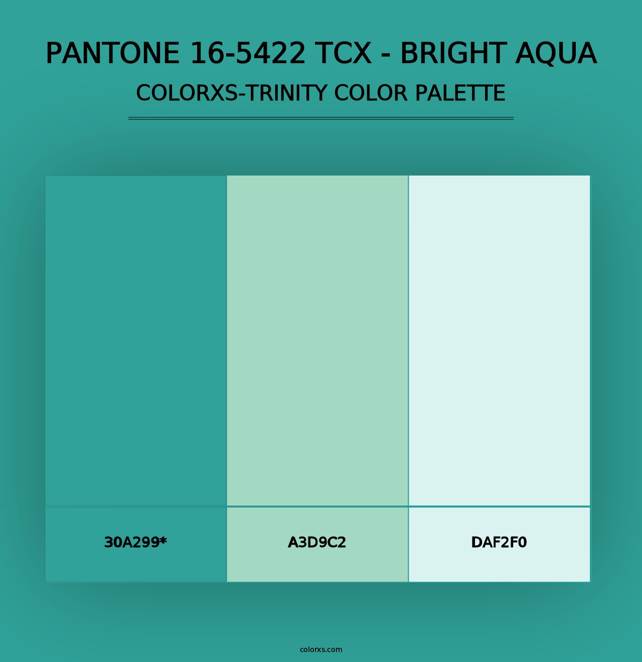 PANTONE 16-5422 TCX - Bright Aqua - Colorxs Trinity Palette