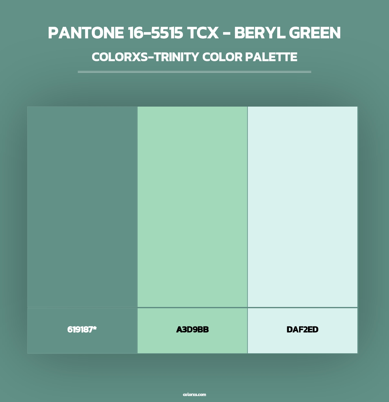 PANTONE 16-5515 TCX - Beryl Green - Colorxs Trinity Palette