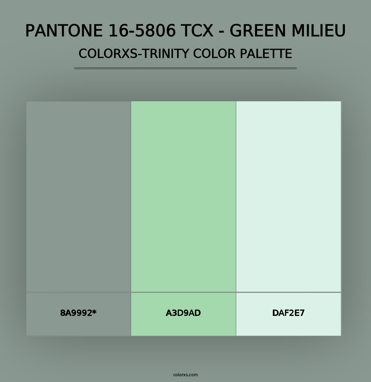 PANTONE 16-5806 TCX - Green Milieu - Colorxs Trinity Palette