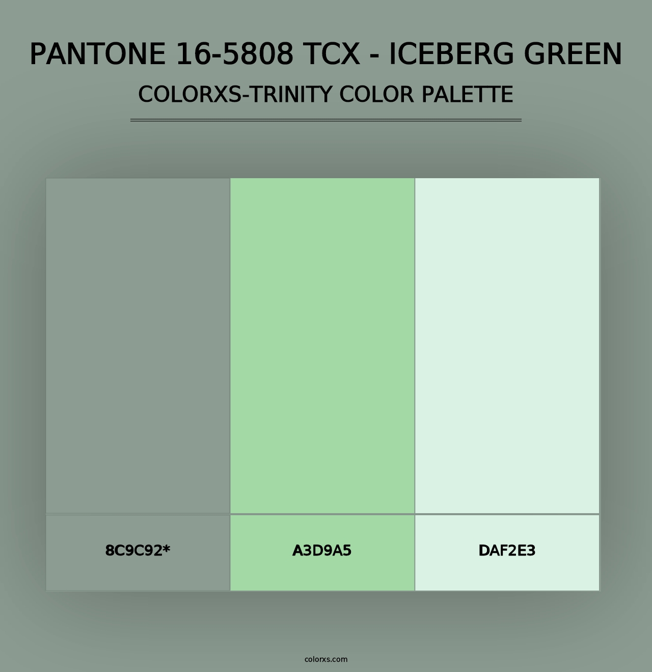 PANTONE 16-5808 TCX - Iceberg Green - Colorxs Trinity Palette