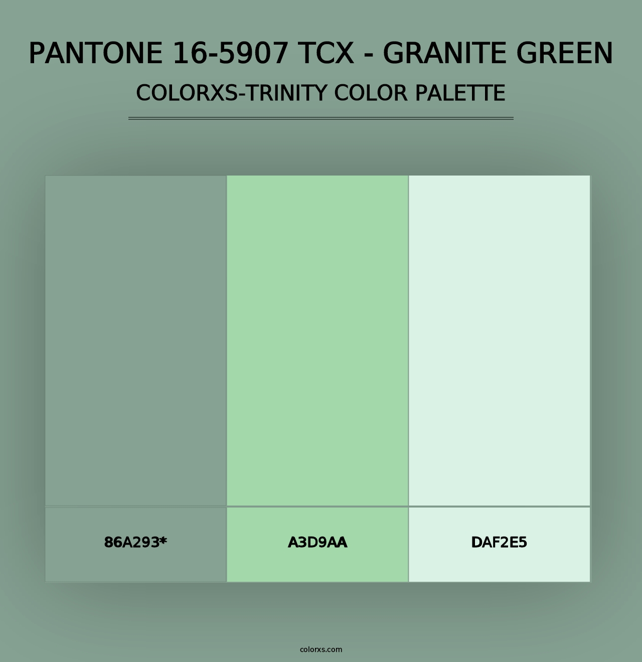 PANTONE 16-5907 TCX - Granite Green - Colorxs Trinity Palette