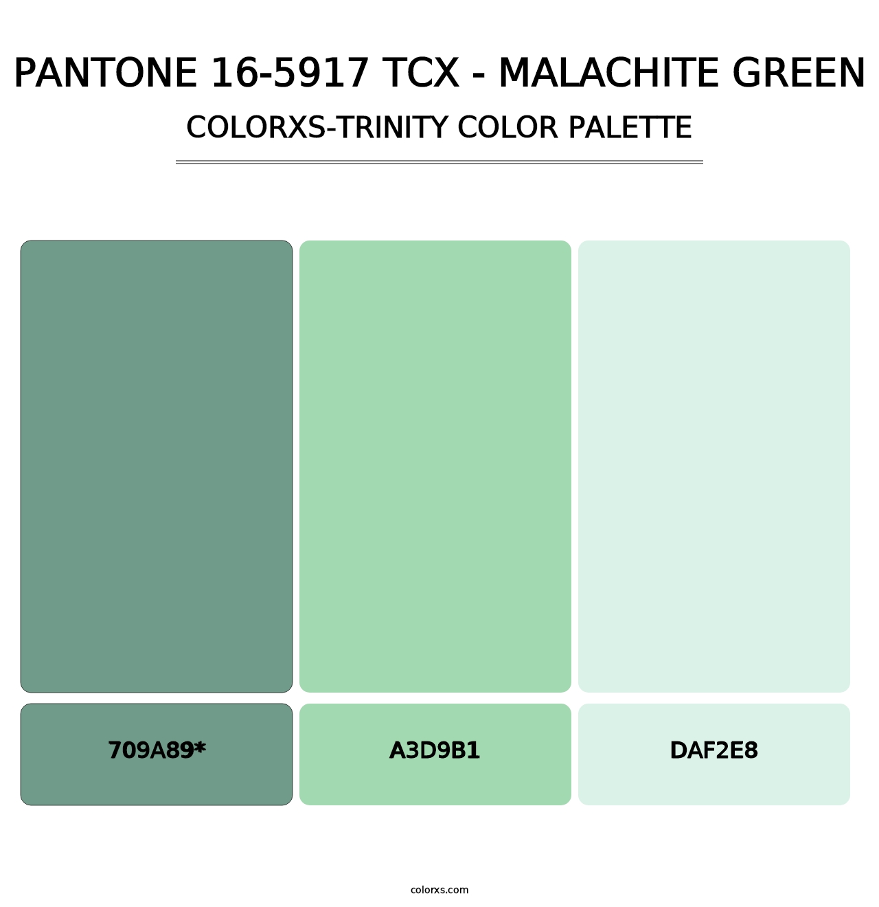 PANTONE 16-5917 TCX - Malachite Green - Colorxs Trinity Palette