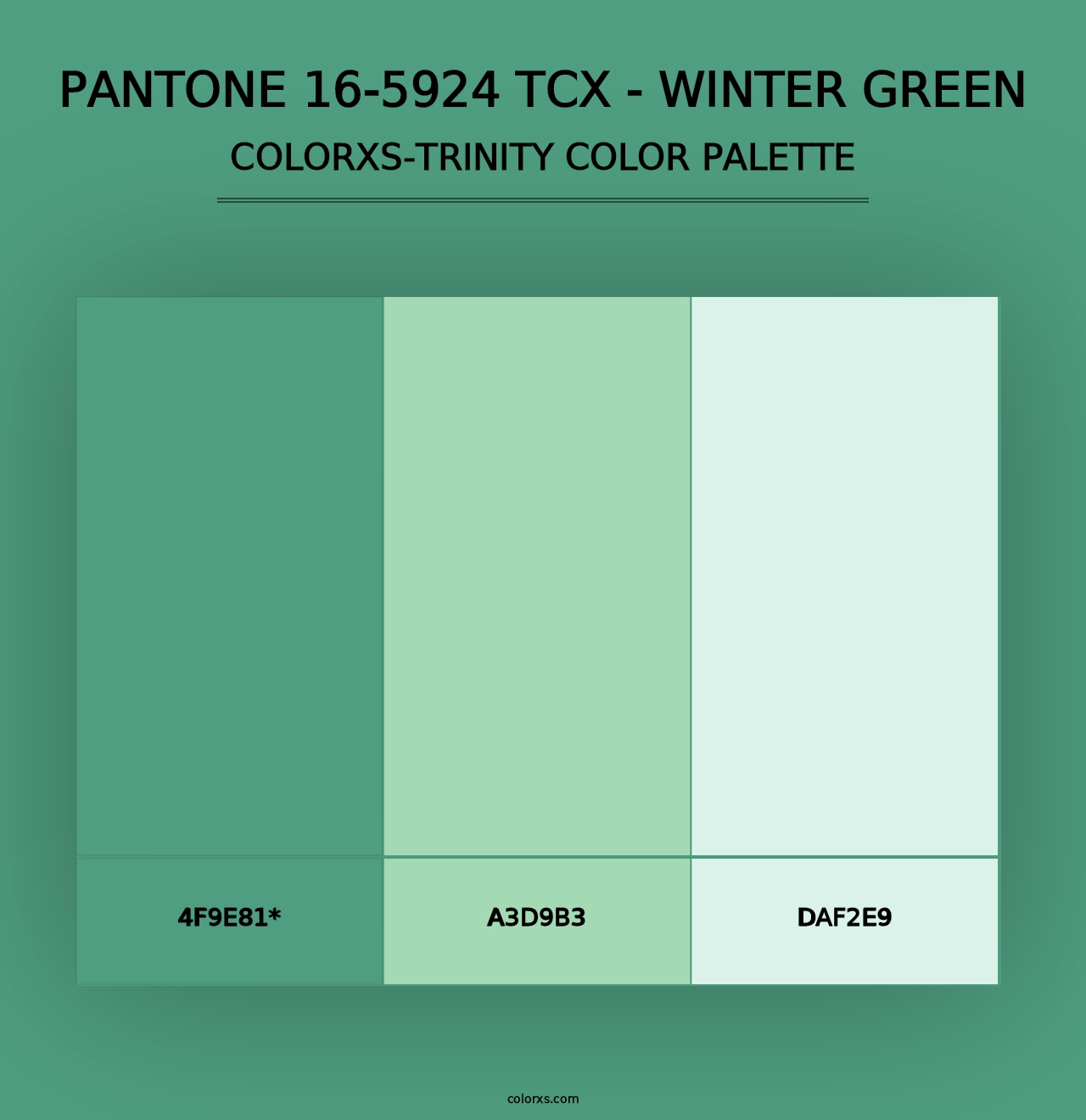 PANTONE 16-5924 TCX - Winter Green - Colorxs Trinity Palette