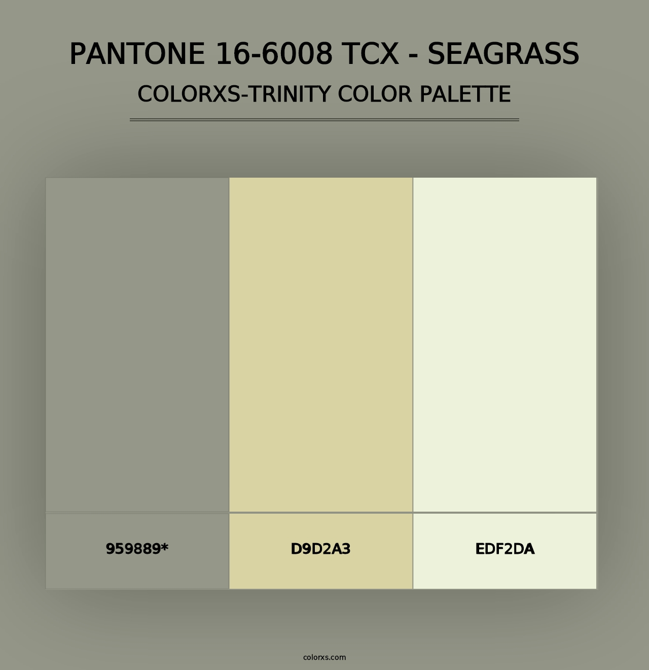 PANTONE 16-6008 TCX - Seagrass - Colorxs Trinity Palette