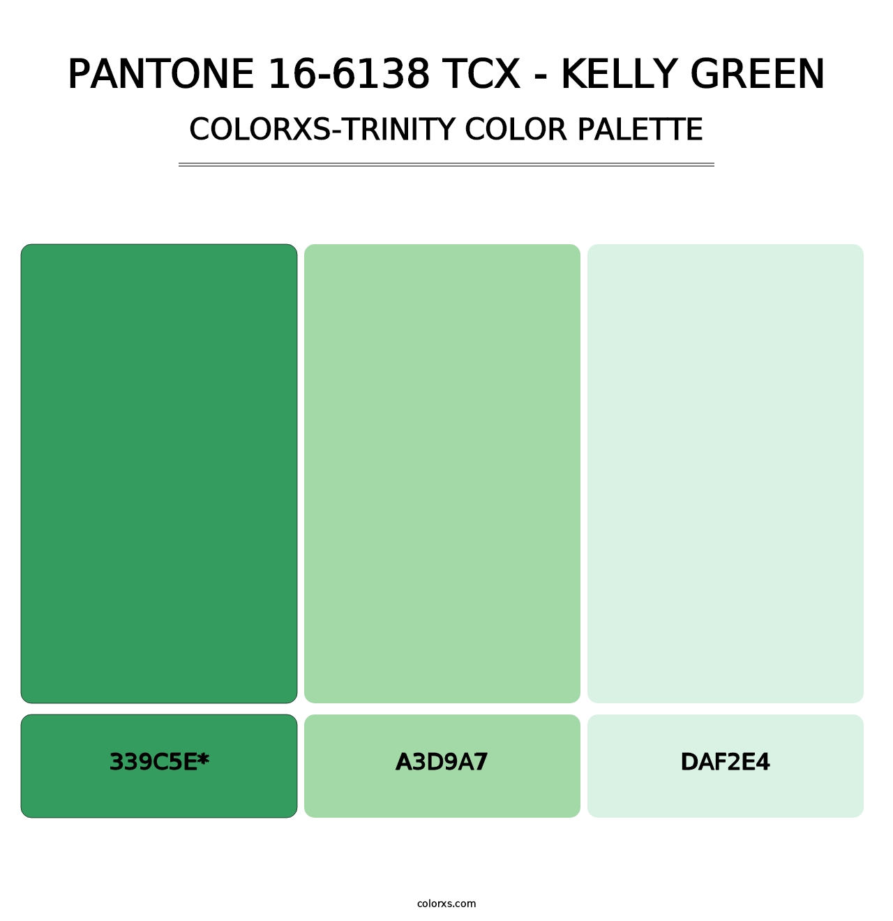 PANTONE 16-6138 TCX - Kelly Green - Colorxs Trinity Palette