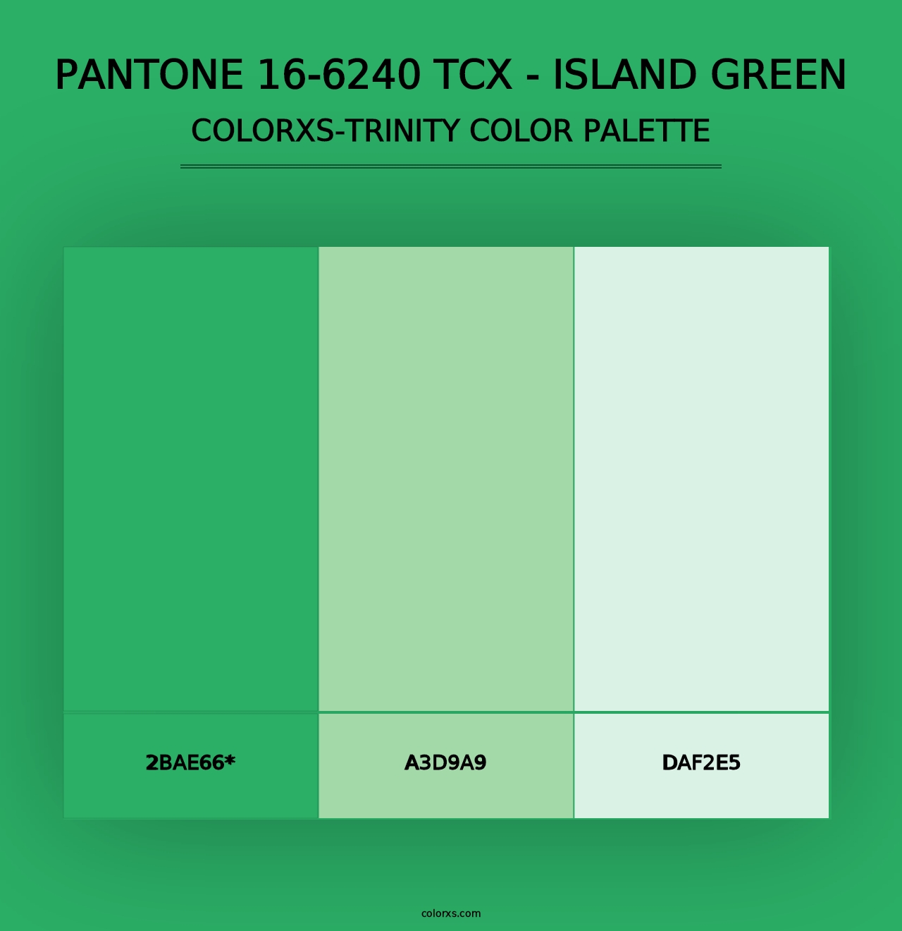 PANTONE 16-6240 TCX - Island Green - Colorxs Trinity Palette