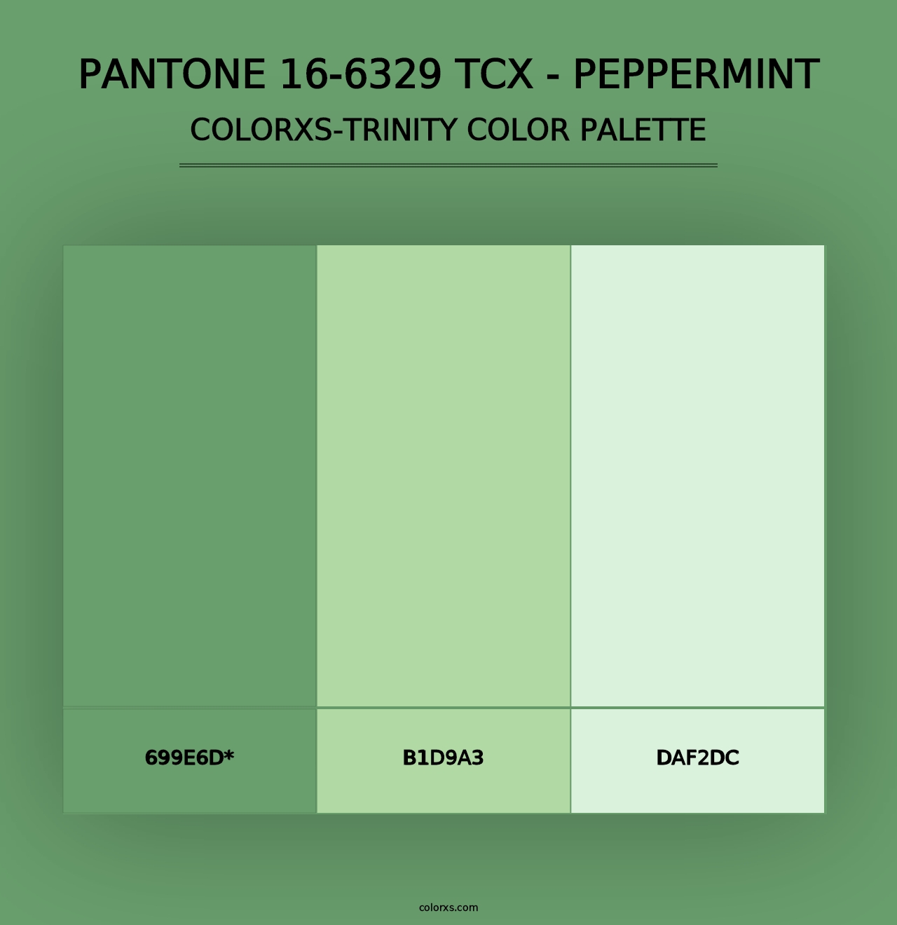 PANTONE 16-6329 TCX - Peppermint - Colorxs Trinity Palette