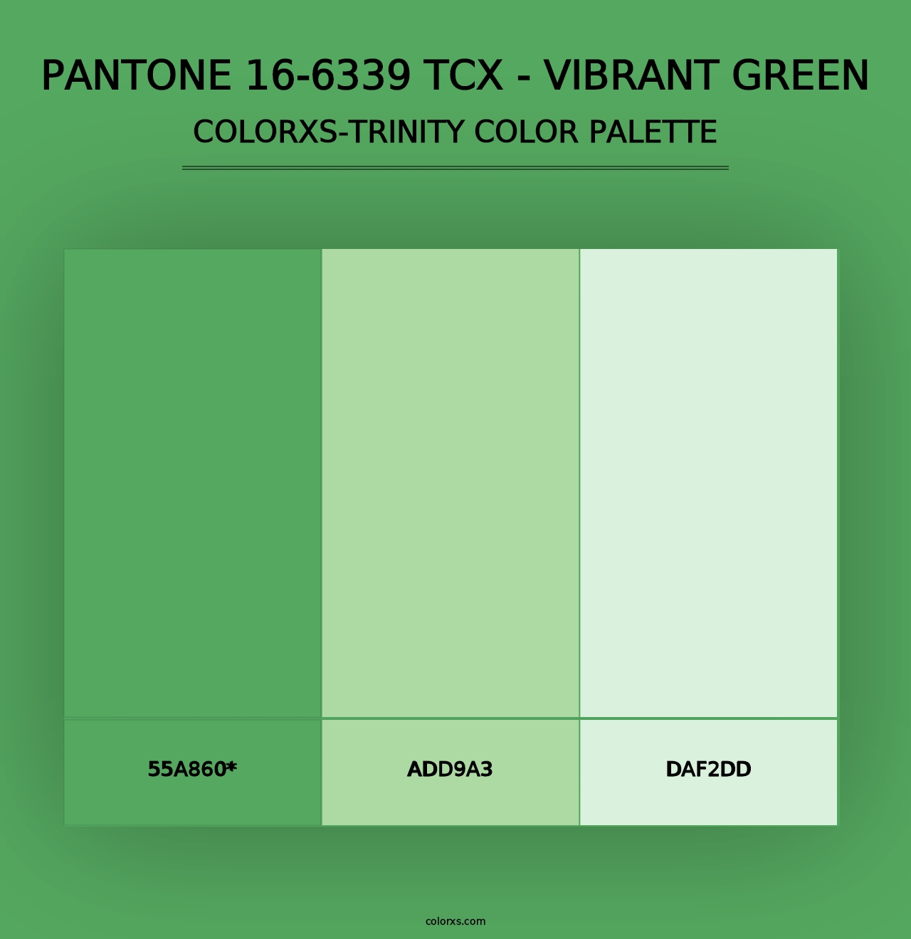 PANTONE 16-6339 TCX - Vibrant Green - Colorxs Trinity Palette