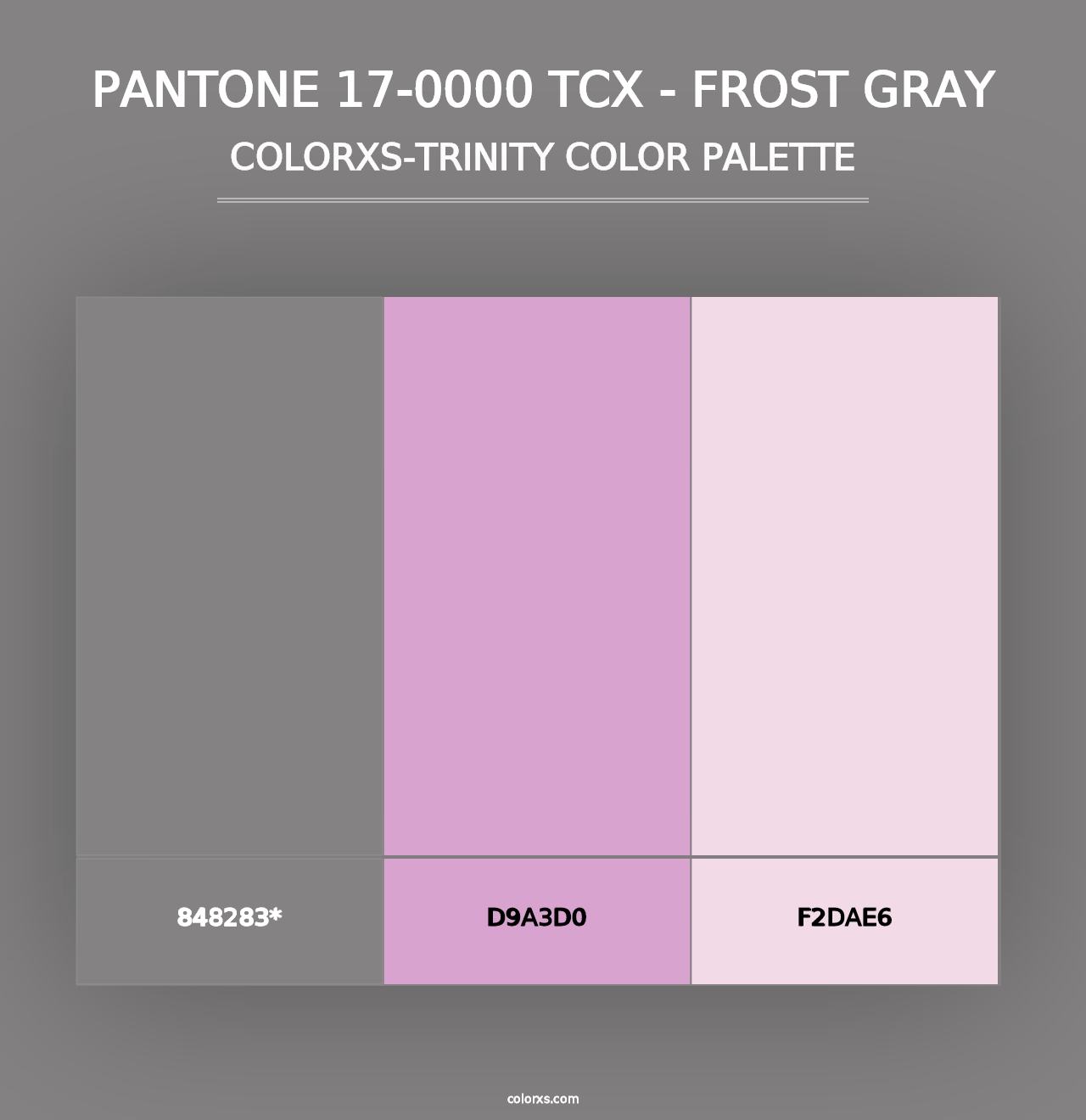 PANTONE 17-0000 TCX - Frost Gray - Colorxs Trinity Palette