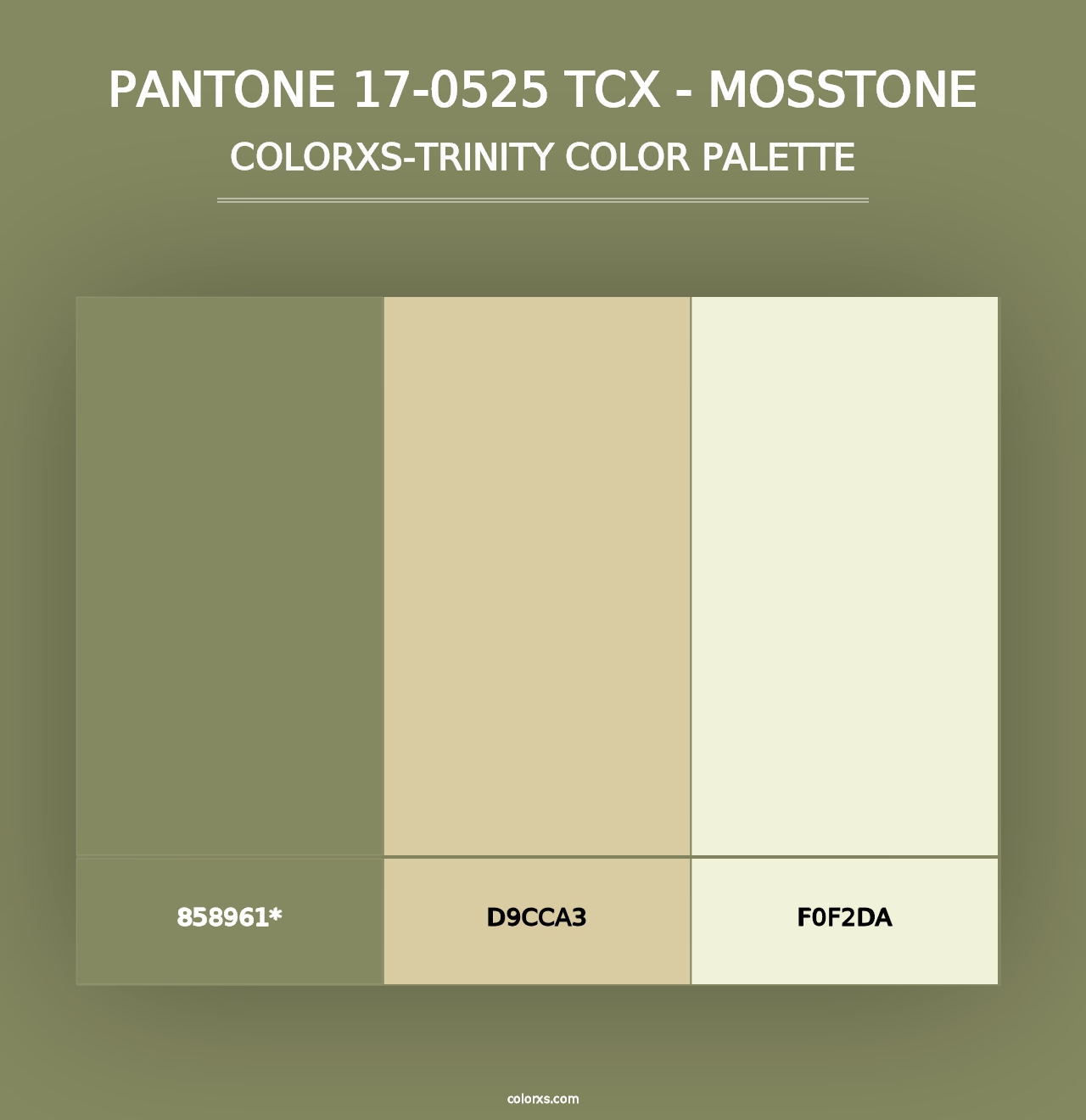 PANTONE 17-0525 TCX - Mosstone - Colorxs Trinity Palette