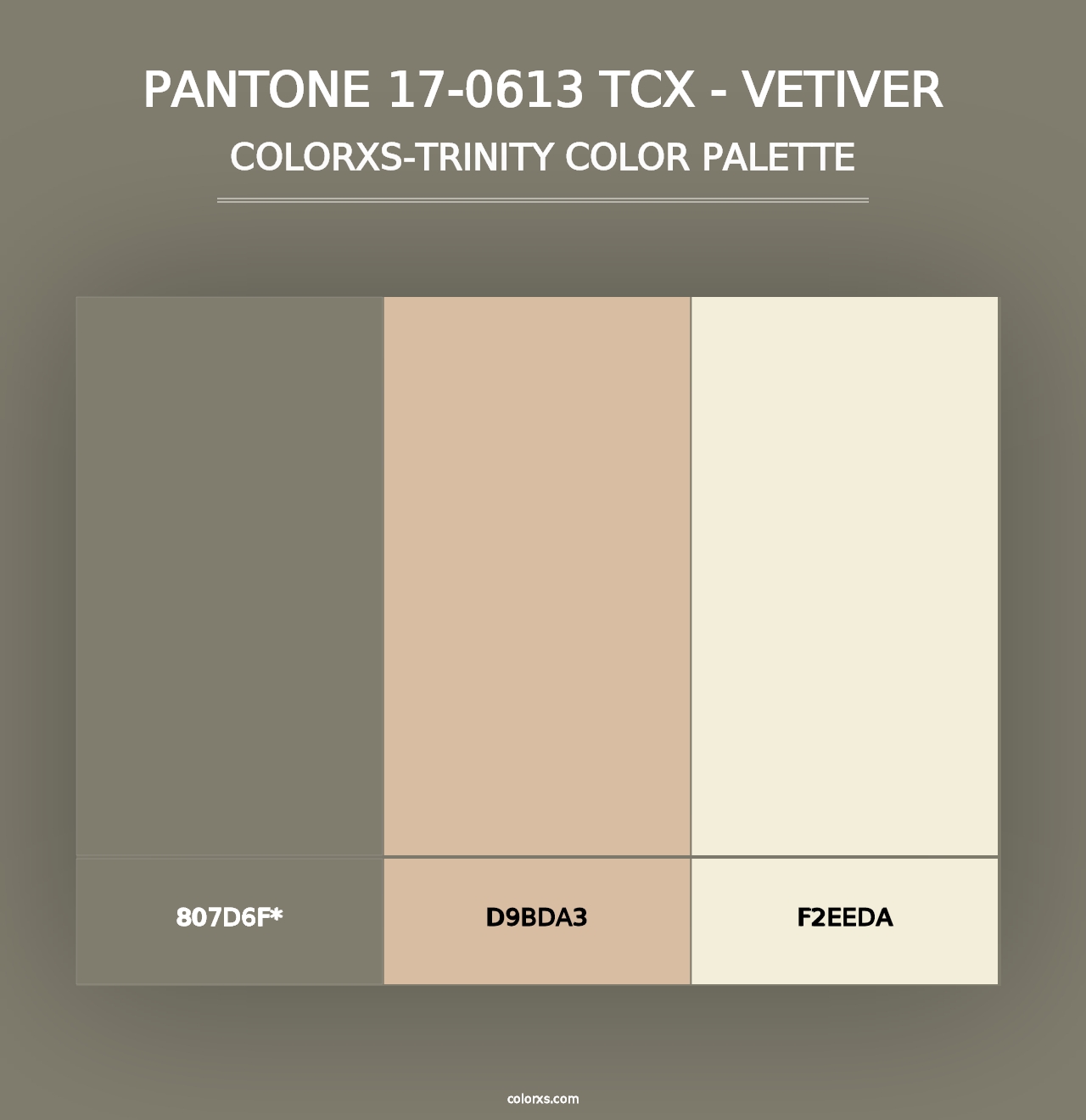 PANTONE 17-0613 TCX - Vetiver - Colorxs Trinity Palette