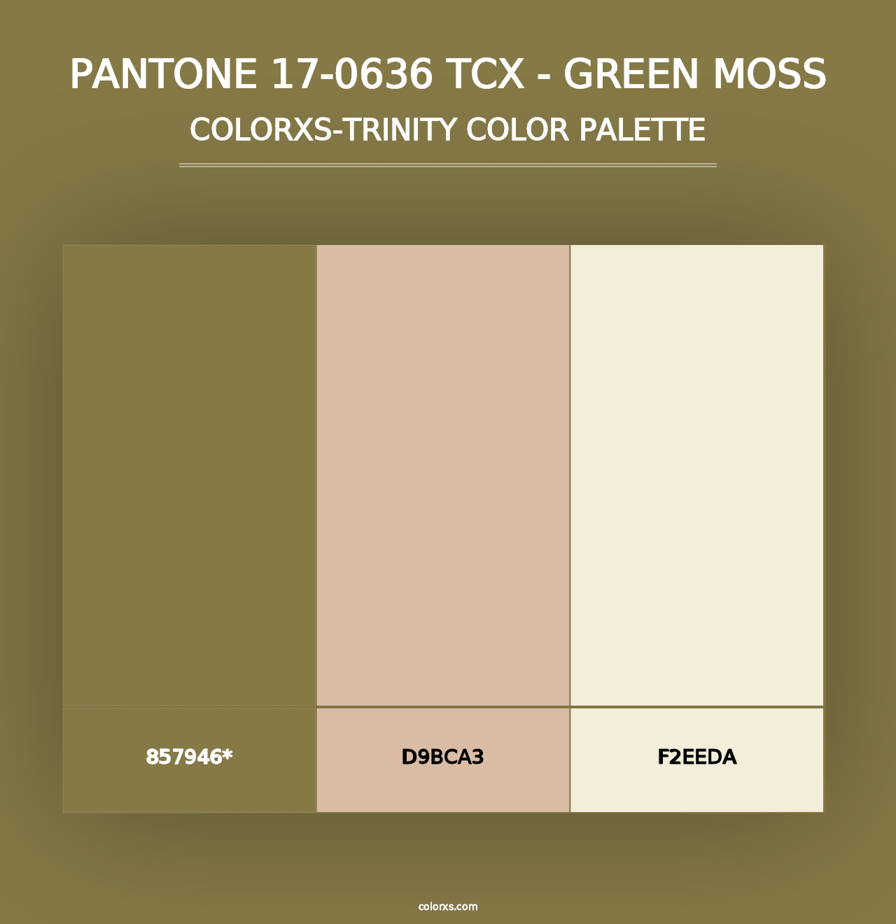 PANTONE 17-0636 TCX - Green Moss - Colorxs Trinity Palette