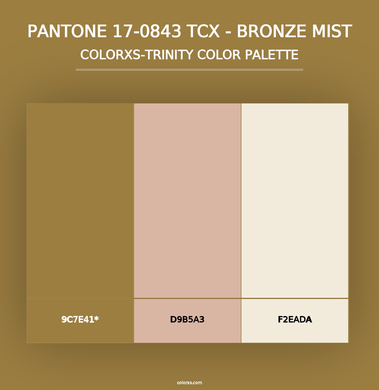 PANTONE 17-0843 TCX - Bronze Mist - Colorxs Trinity Palette