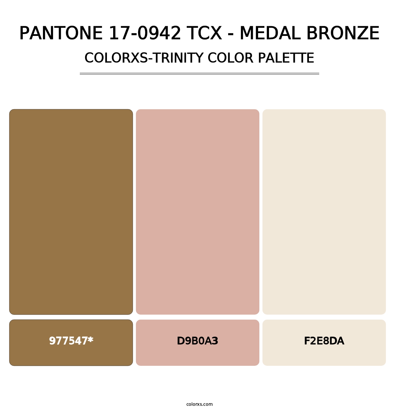 PANTONE 17-0942 TCX - Medal Bronze - Colorxs Trinity Palette