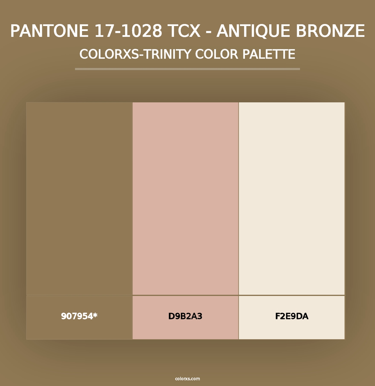 PANTONE 17-1028 TCX - Antique Bronze - Colorxs Trinity Palette