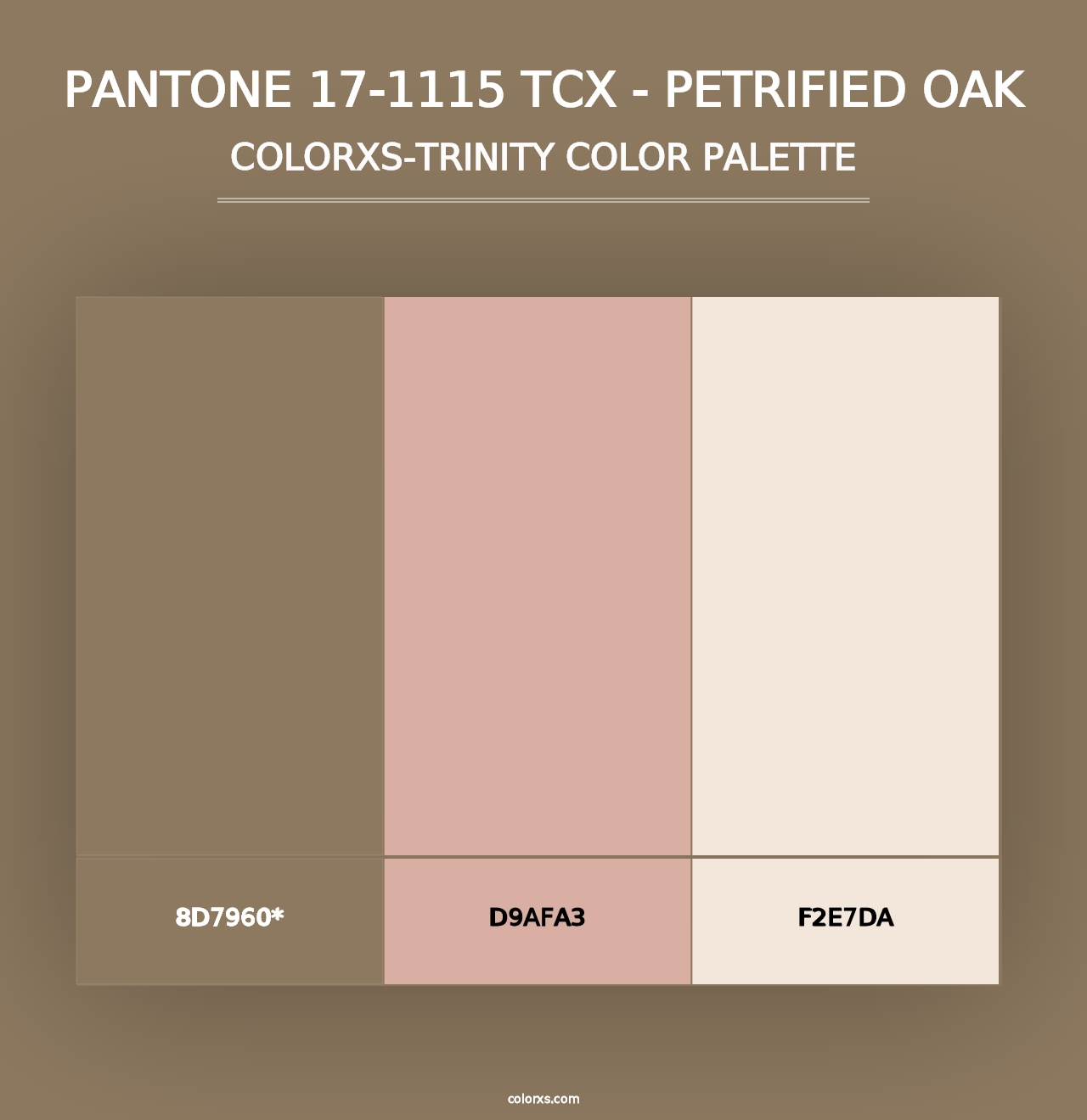 PANTONE 17-1115 TCX - Petrified Oak - Colorxs Trinity Palette