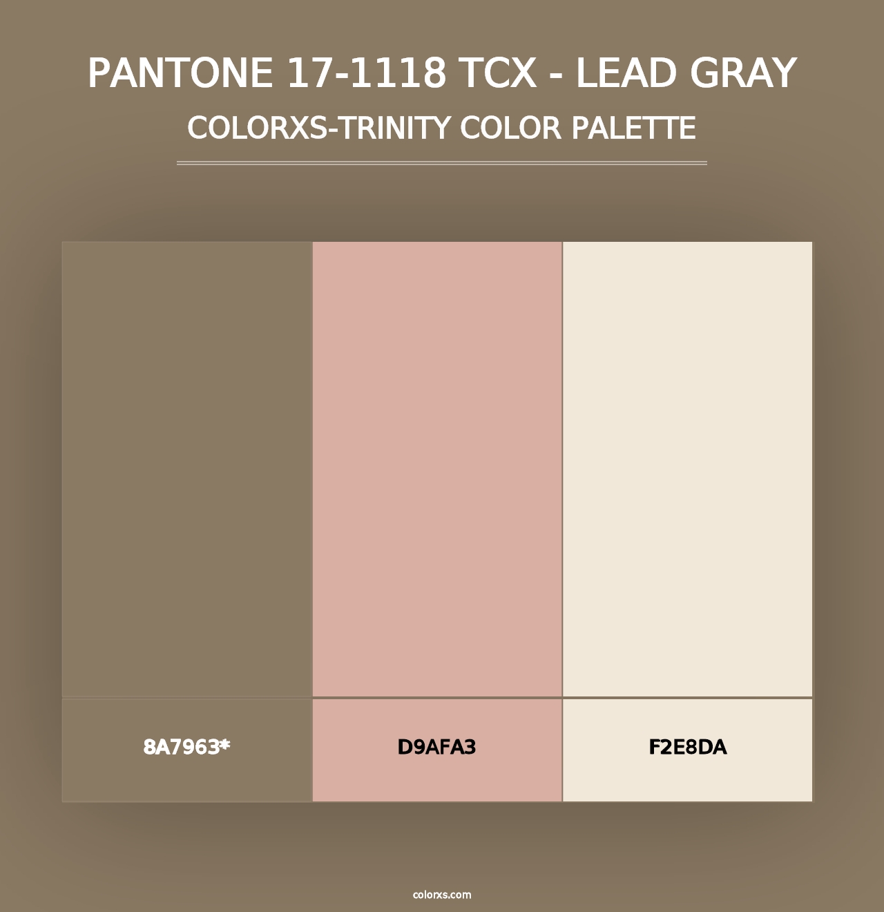 PANTONE 17-1118 TCX - Lead Gray - Colorxs Trinity Palette