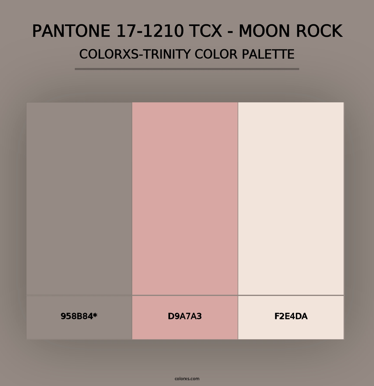 PANTONE 17-1210 TCX - Moon Rock - Colorxs Trinity Palette