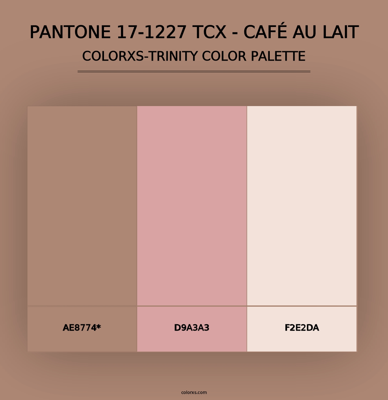 PANTONE 17-1227 TCX - Café au Lait - Colorxs Trinity Palette