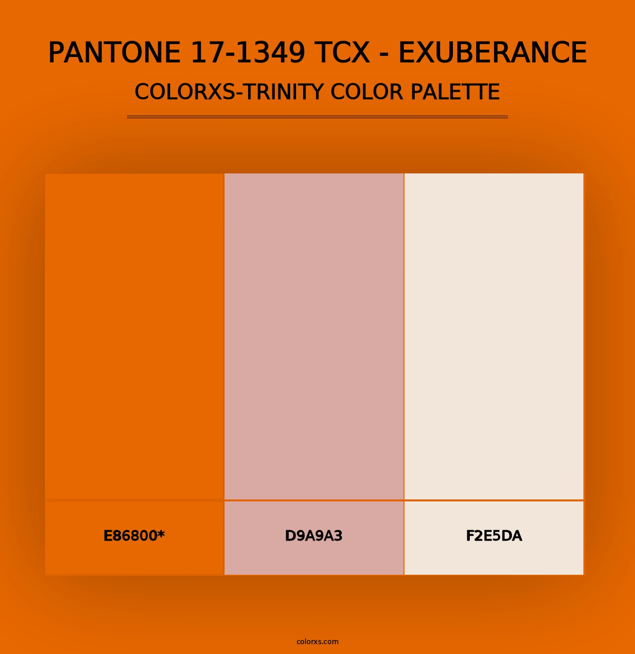 PANTONE 17-1349 TCX - Exuberance - Colorxs Trinity Palette