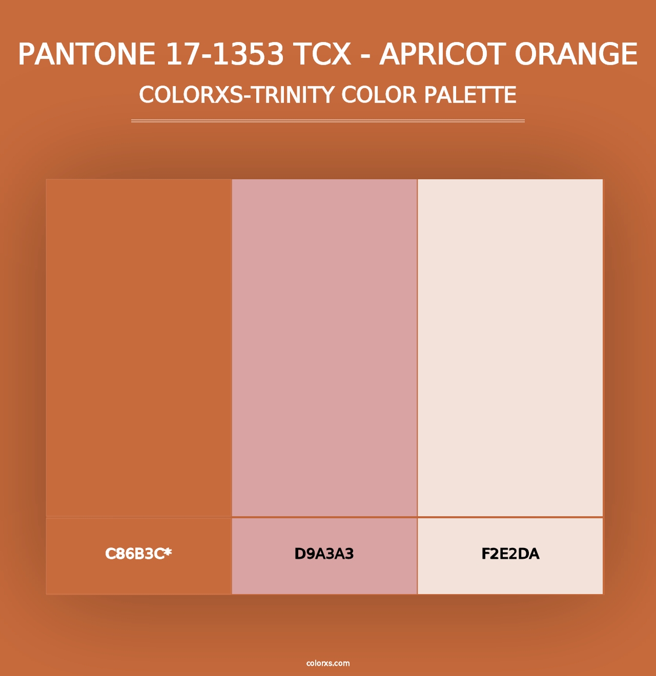 PANTONE 17-1353 TCX - Apricot Orange - Colorxs Trinity Palette