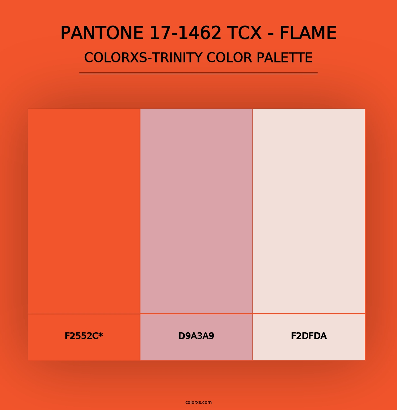 PANTONE 17-1462 TCX - Flame - Colorxs Trinity Palette