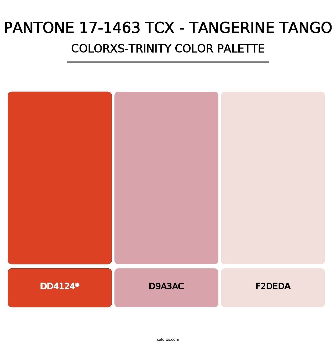 PANTONE 17-1463 TCX - Tangerine Tango - Colorxs Trinity Palette