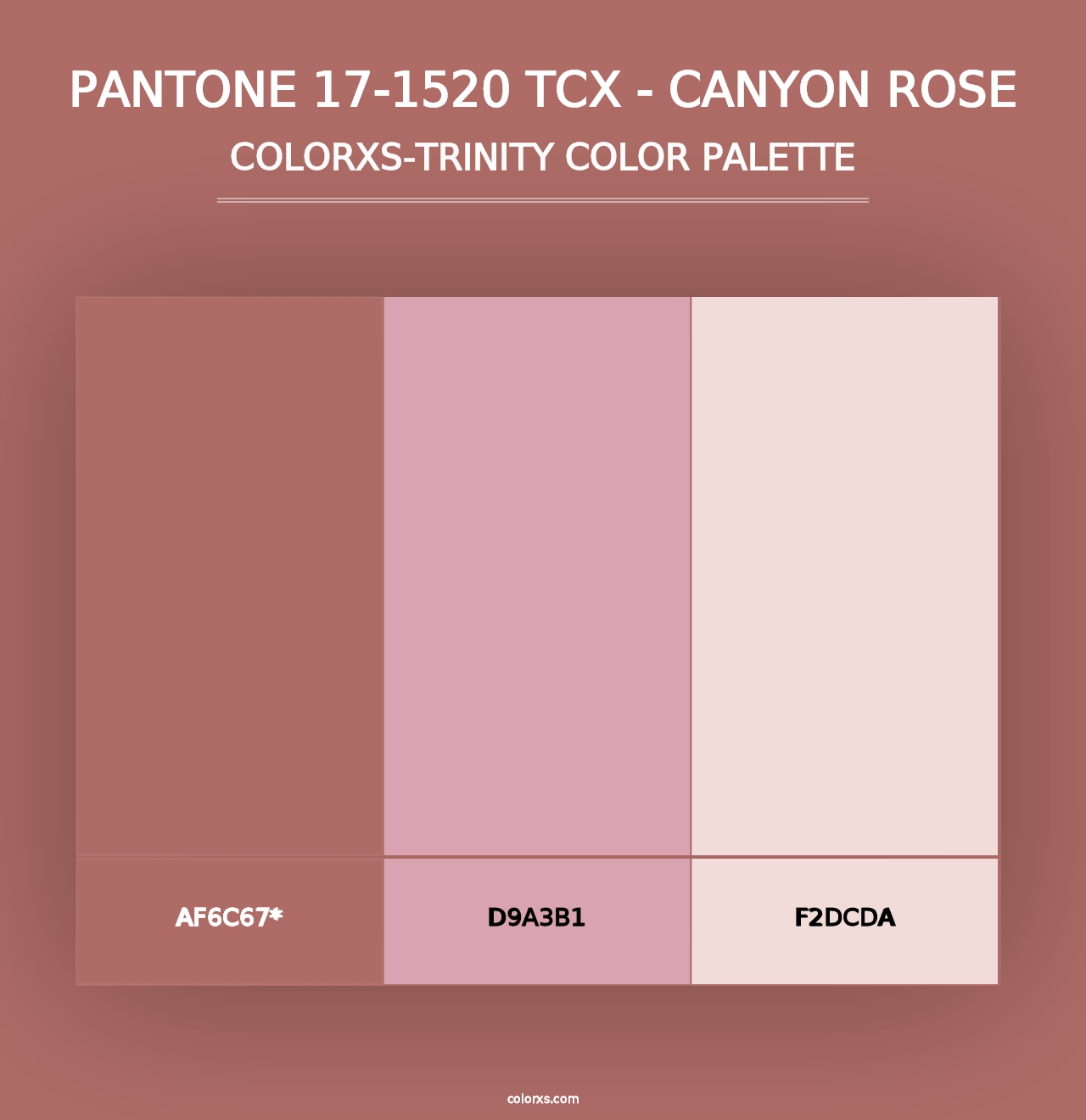 PANTONE 17-1520 TCX - Canyon Rose - Colorxs Trinity Palette