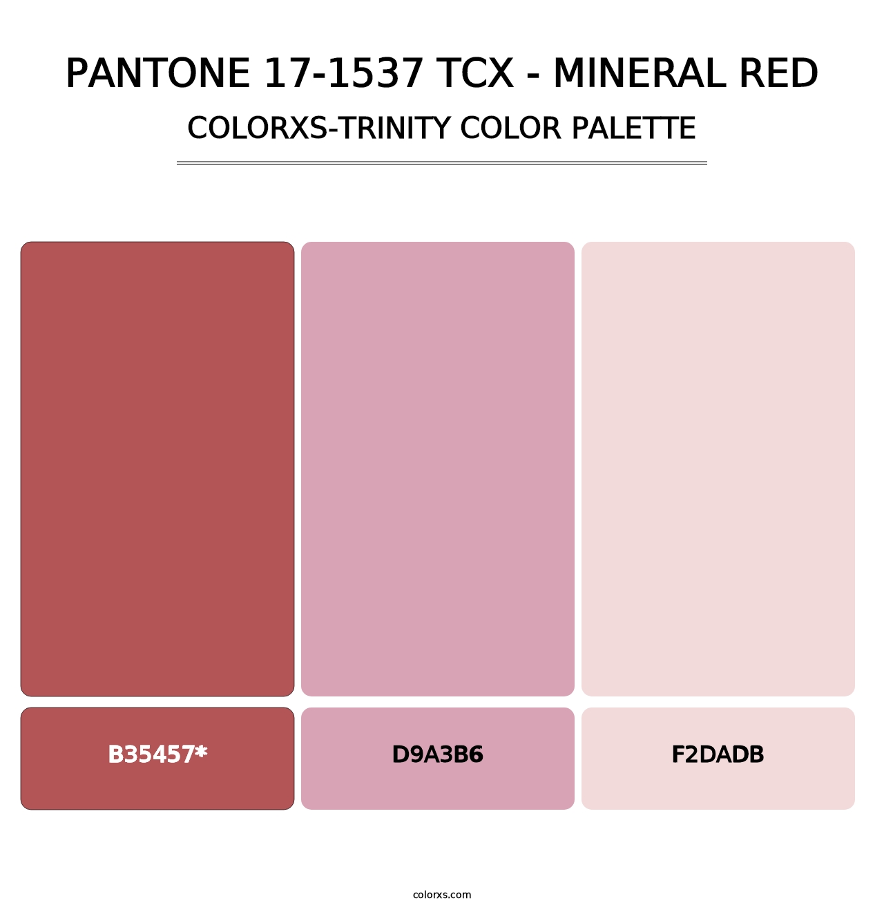 PANTONE 17-1537 TCX - Mineral Red - Colorxs Trinity Palette