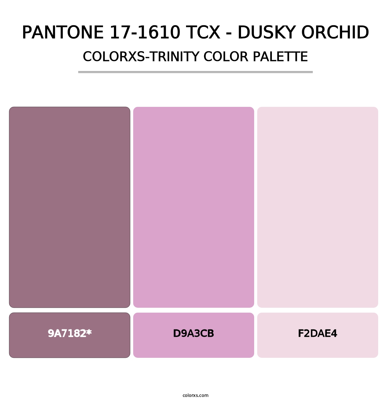 PANTONE 17-1610 TCX - Dusky Orchid - Colorxs Trinity Palette