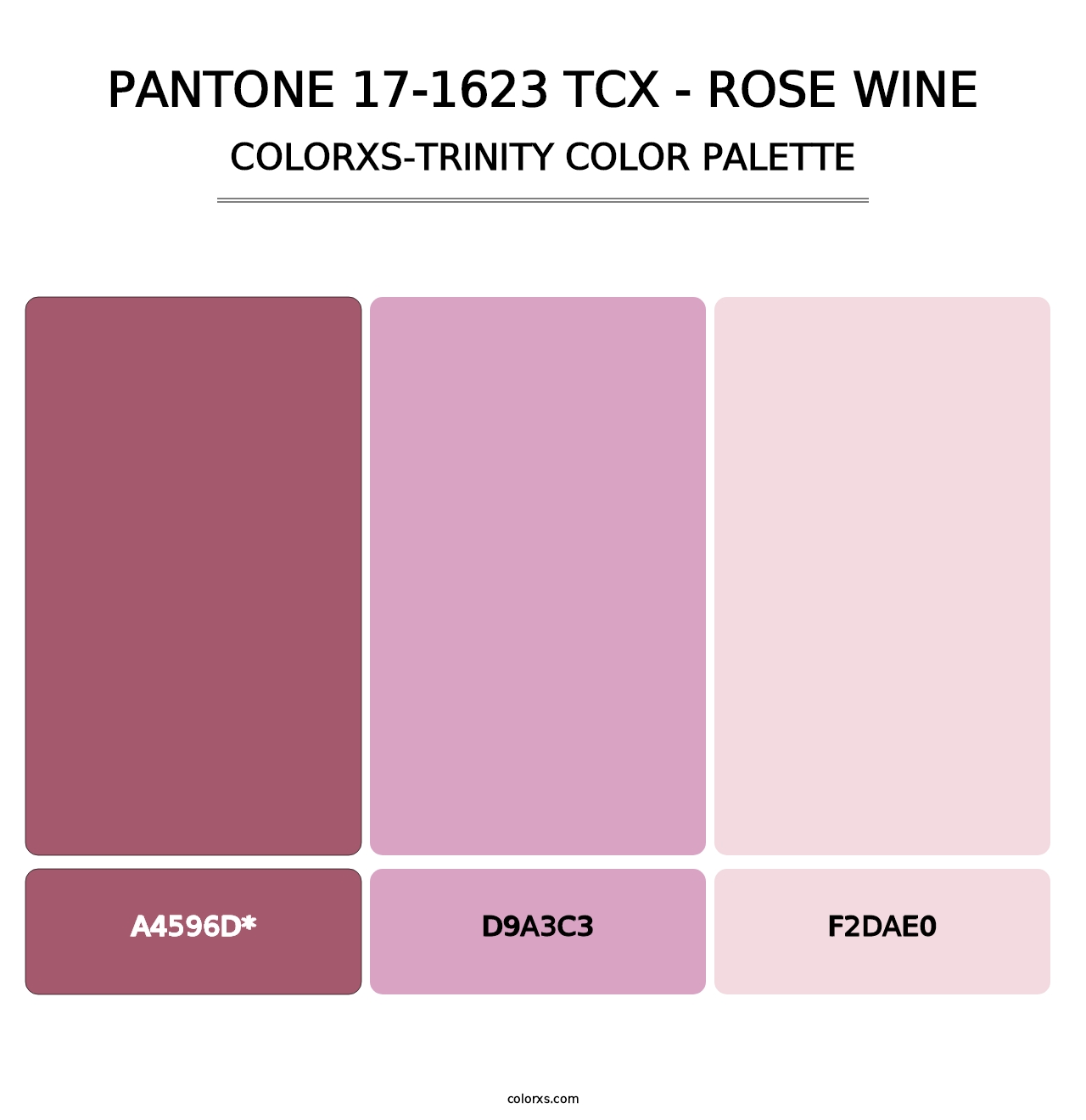 PANTONE 17-1623 TCX - Rose Wine - Colorxs Trinity Palette