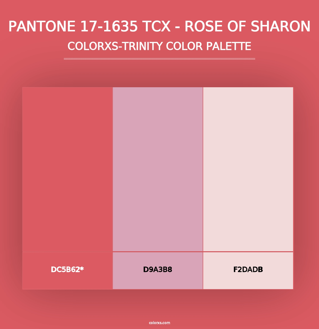 PANTONE 17-1635 TCX - Rose of Sharon - Colorxs Trinity Palette