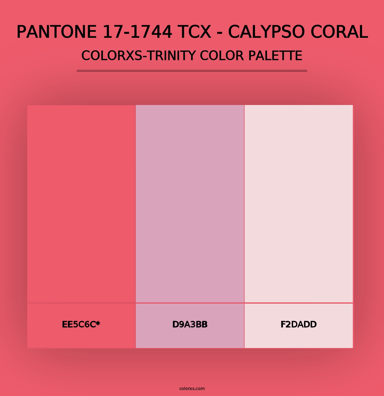 PANTONE 17-1744 TCX - Calypso Coral - Colorxs Trinity Palette